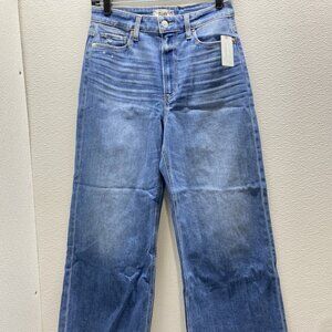 Paige Women’s Anessa Raw Hem Wide-Leg Jeans – Blue, Size 28 x 25 Petite